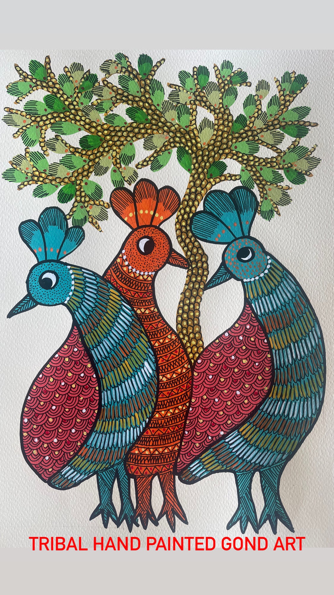 GOND PAINTINGS , HANDPAINTED