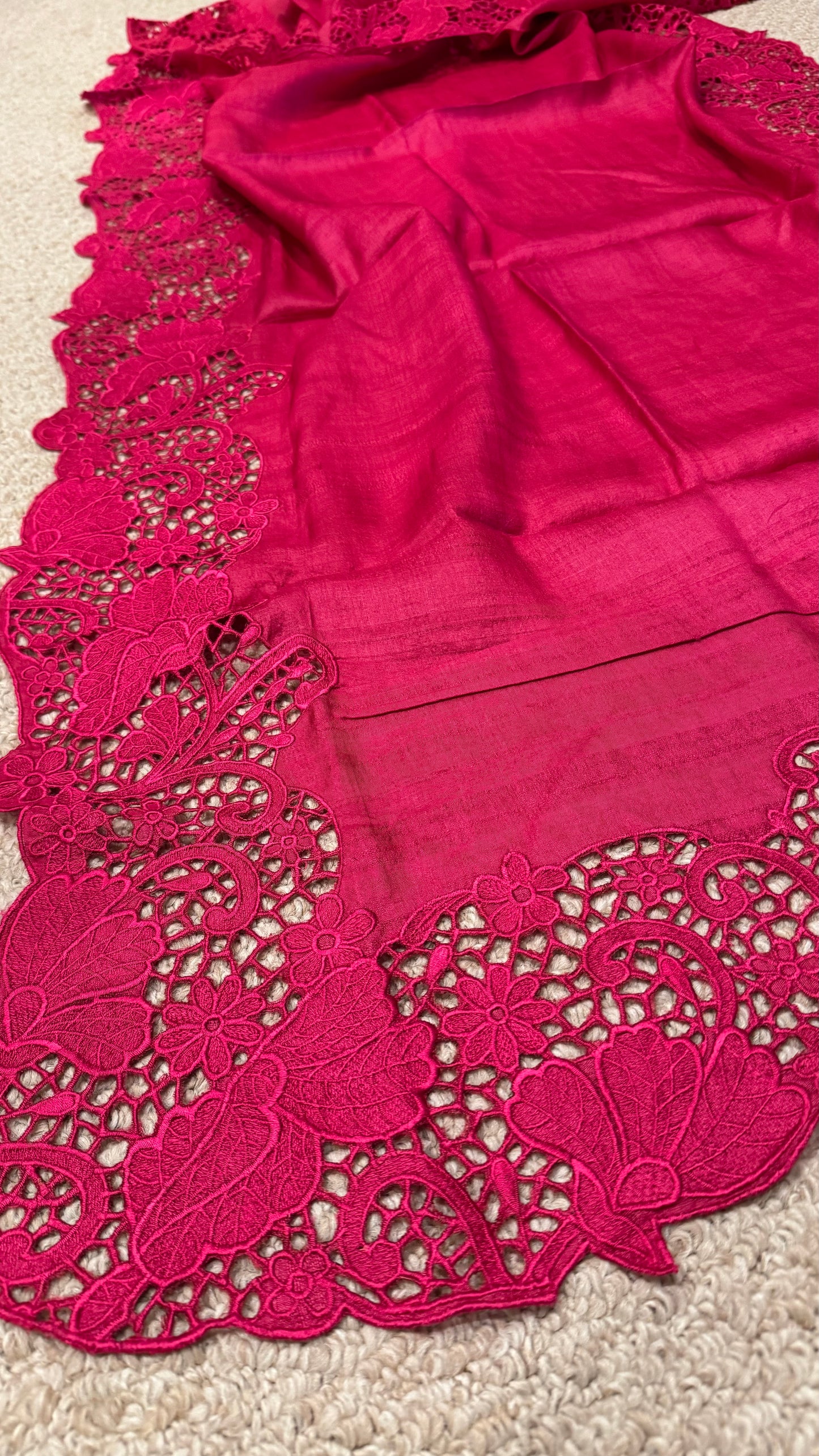 Cutwork Tussar silk Dupatta