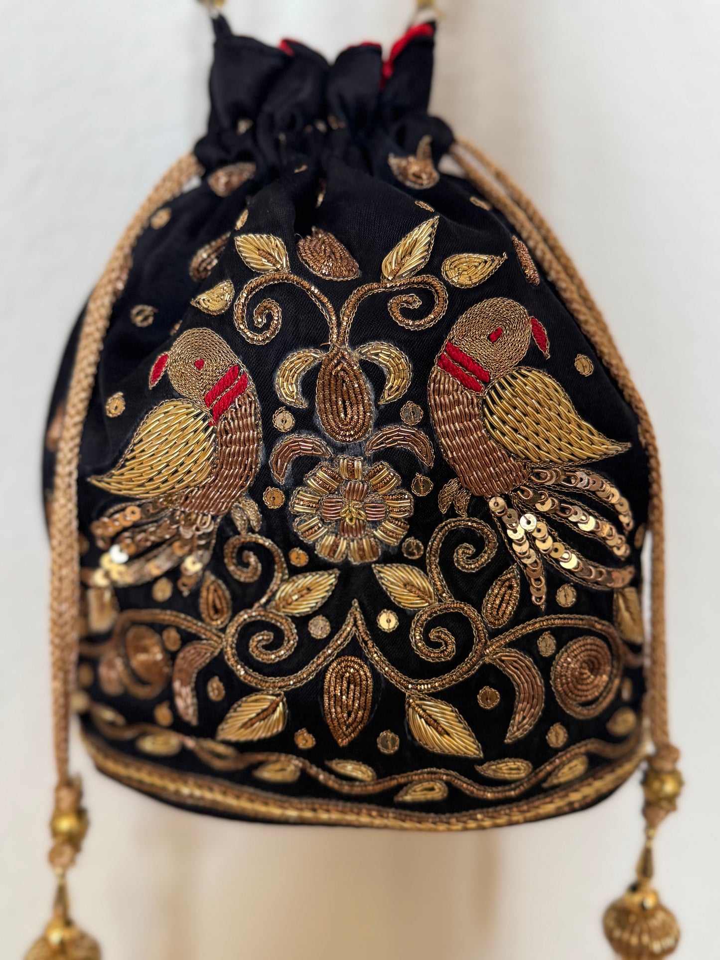 Marodi hand Embroidered Silk Purse ( Batua )
