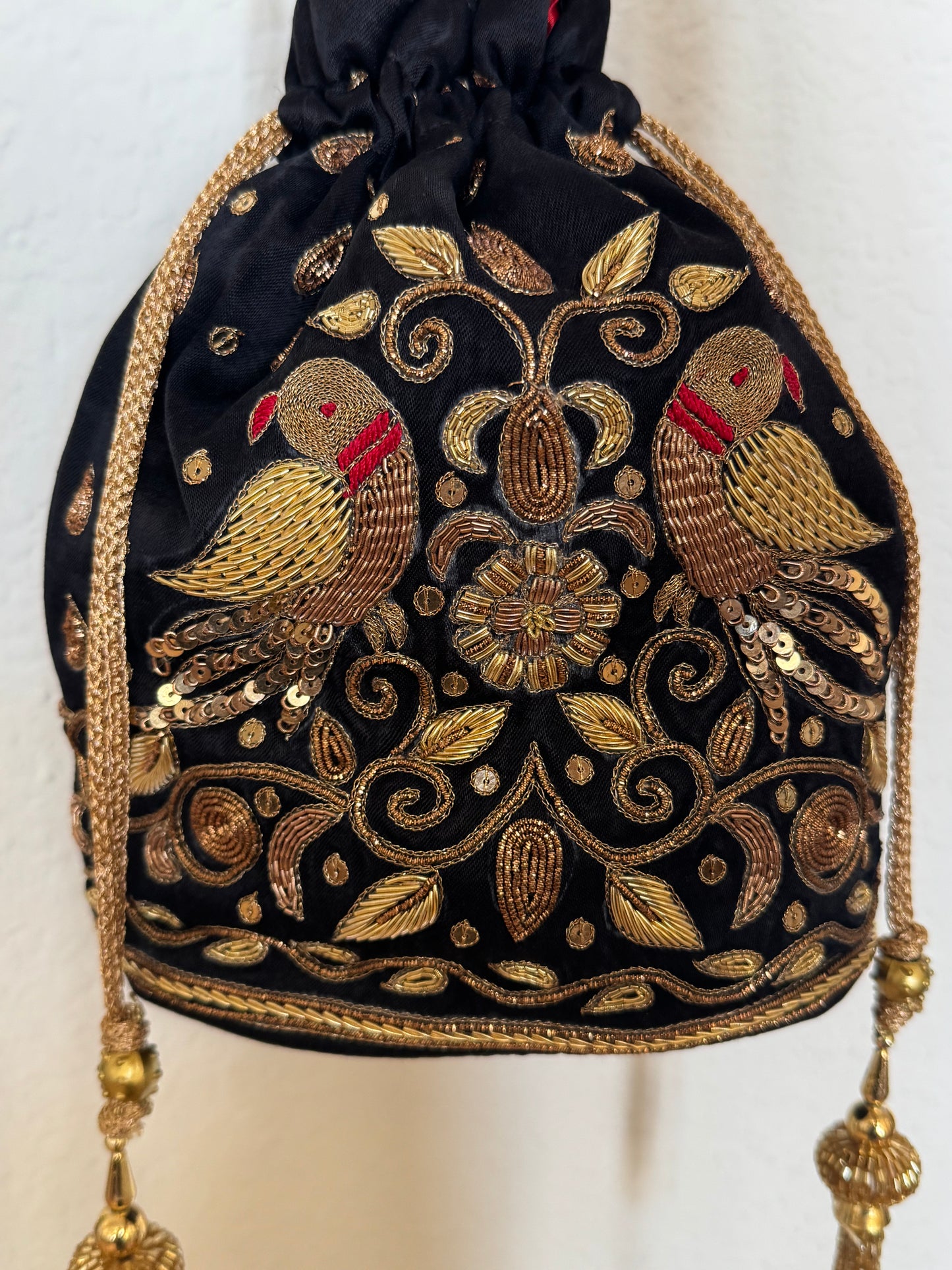 Marodi hand Embroidered Silk Purse ( Batua )