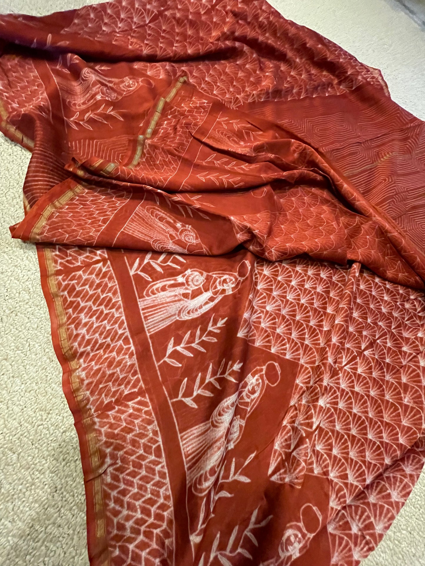 Shibori on Handwoven Chanderi Cotton