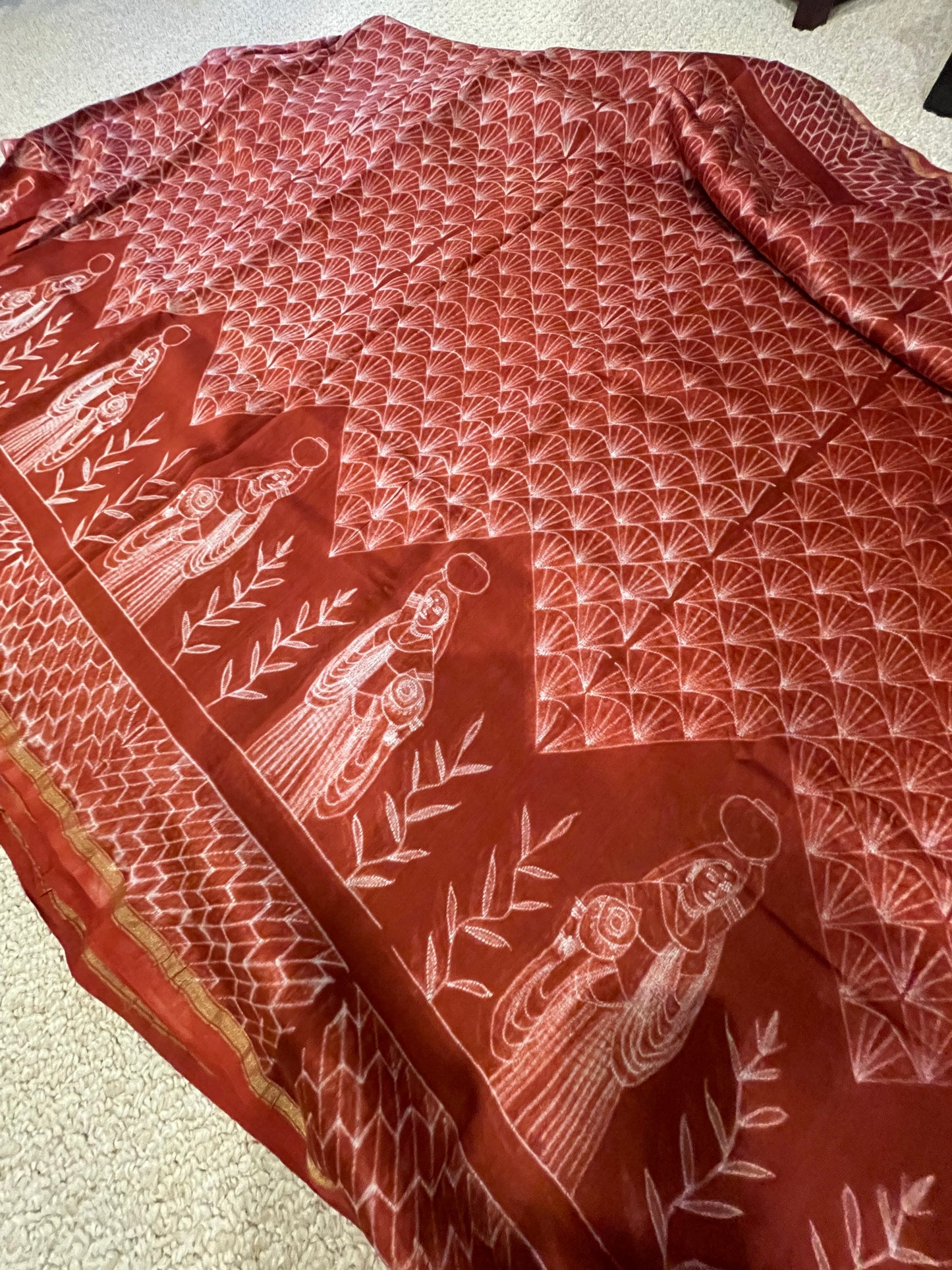 Shibori on Handwoven Chanderi Cotton