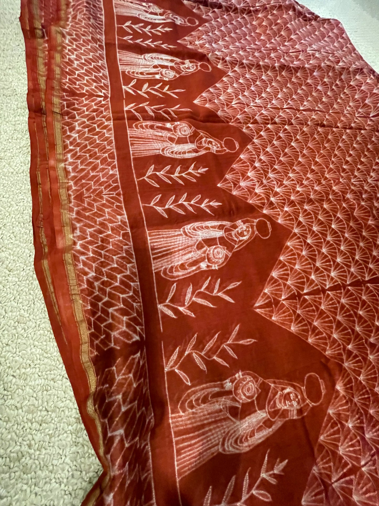 Shibori on Handwoven Chanderi Cotton