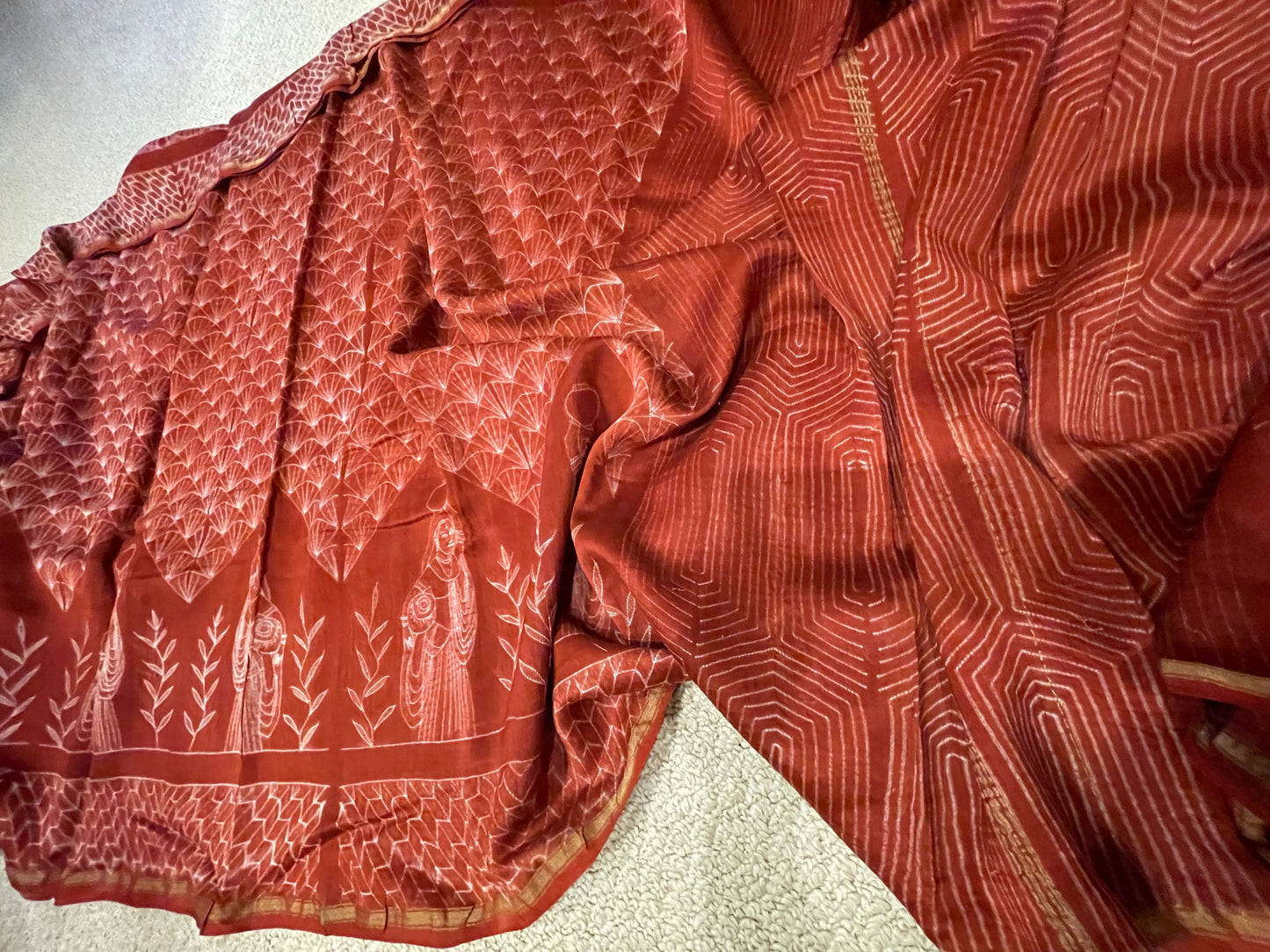 Shibori on Handwoven Chanderi Cotton