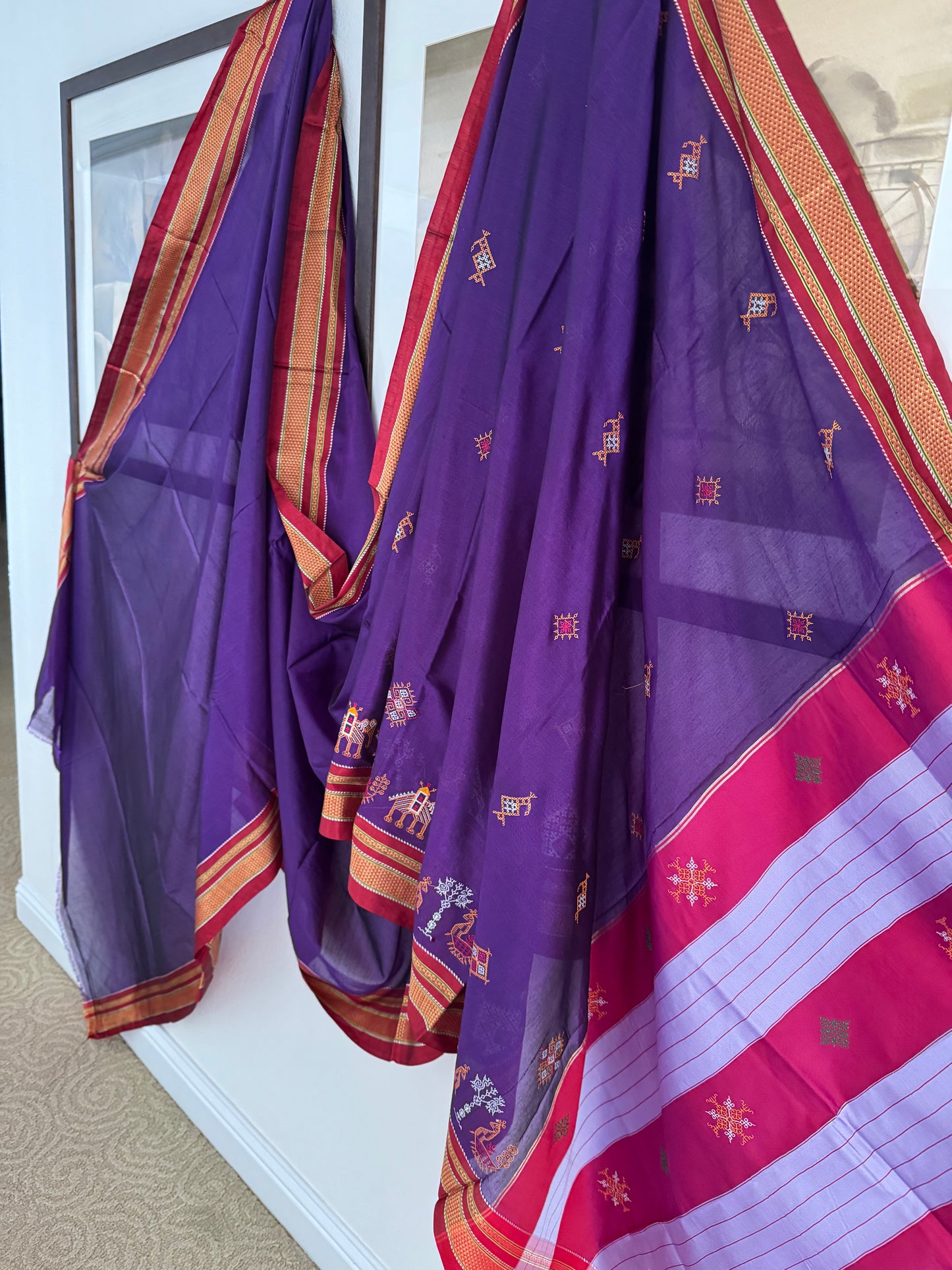 ILKAL SAREE WITH KASUTI ( MACHINE) EMBROIDERY - 172024IN