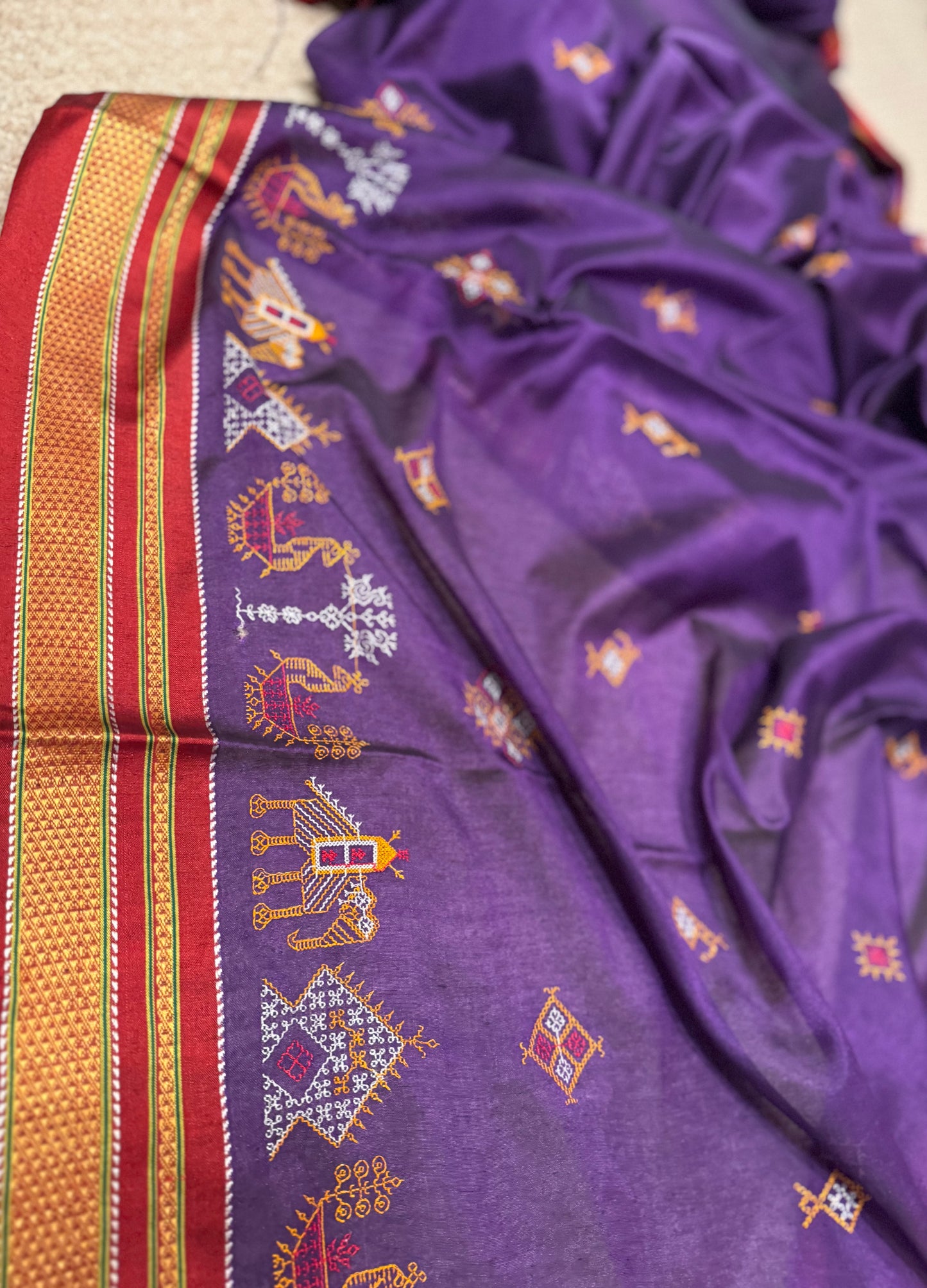ILKAL SAREE WITH KASUTI ( MACHINE) EMBROIDERY - 172024IN