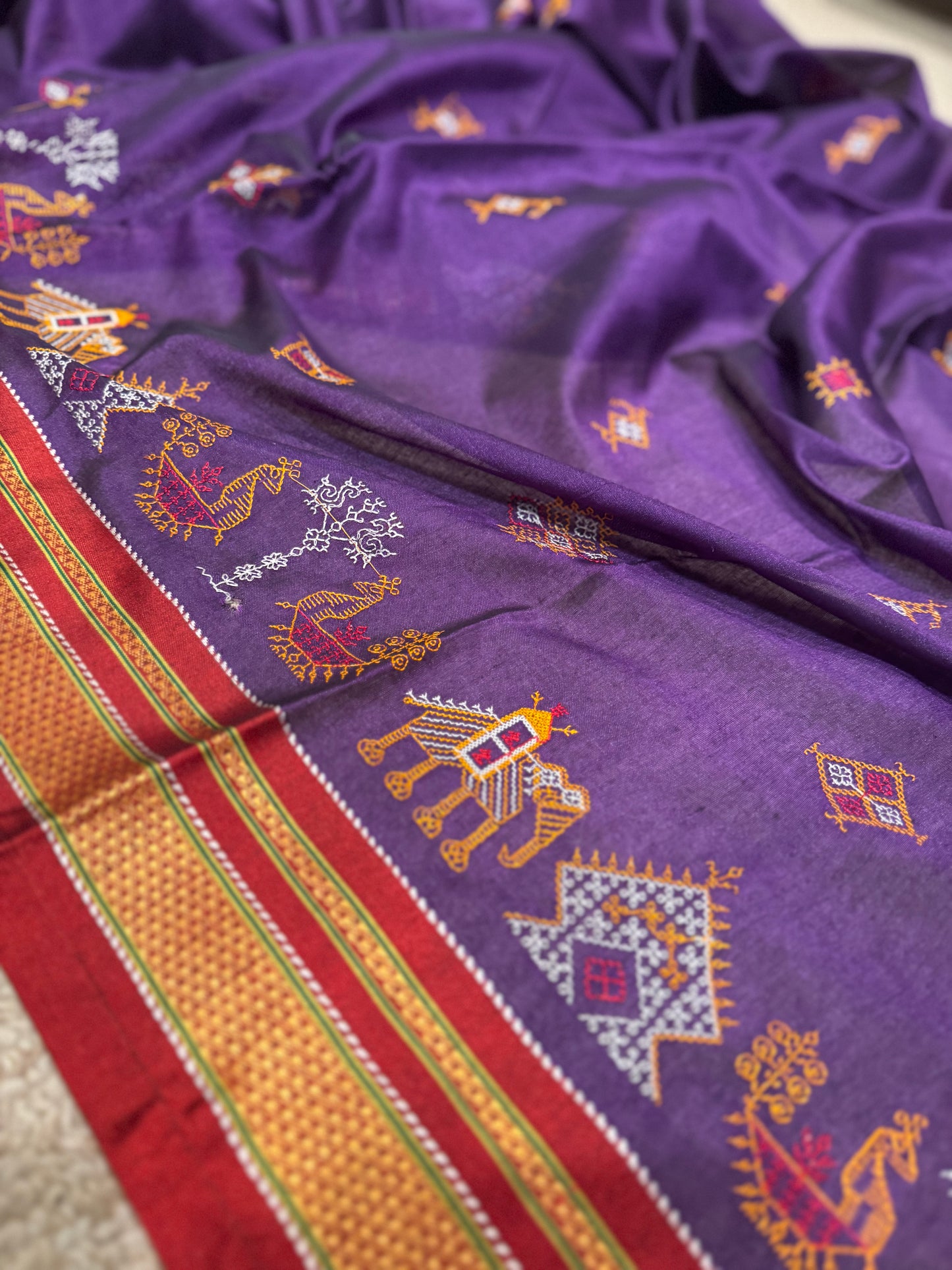 ILKAL SAREE WITH KASUTI ( MACHINE) EMBROIDERY - 172024IN