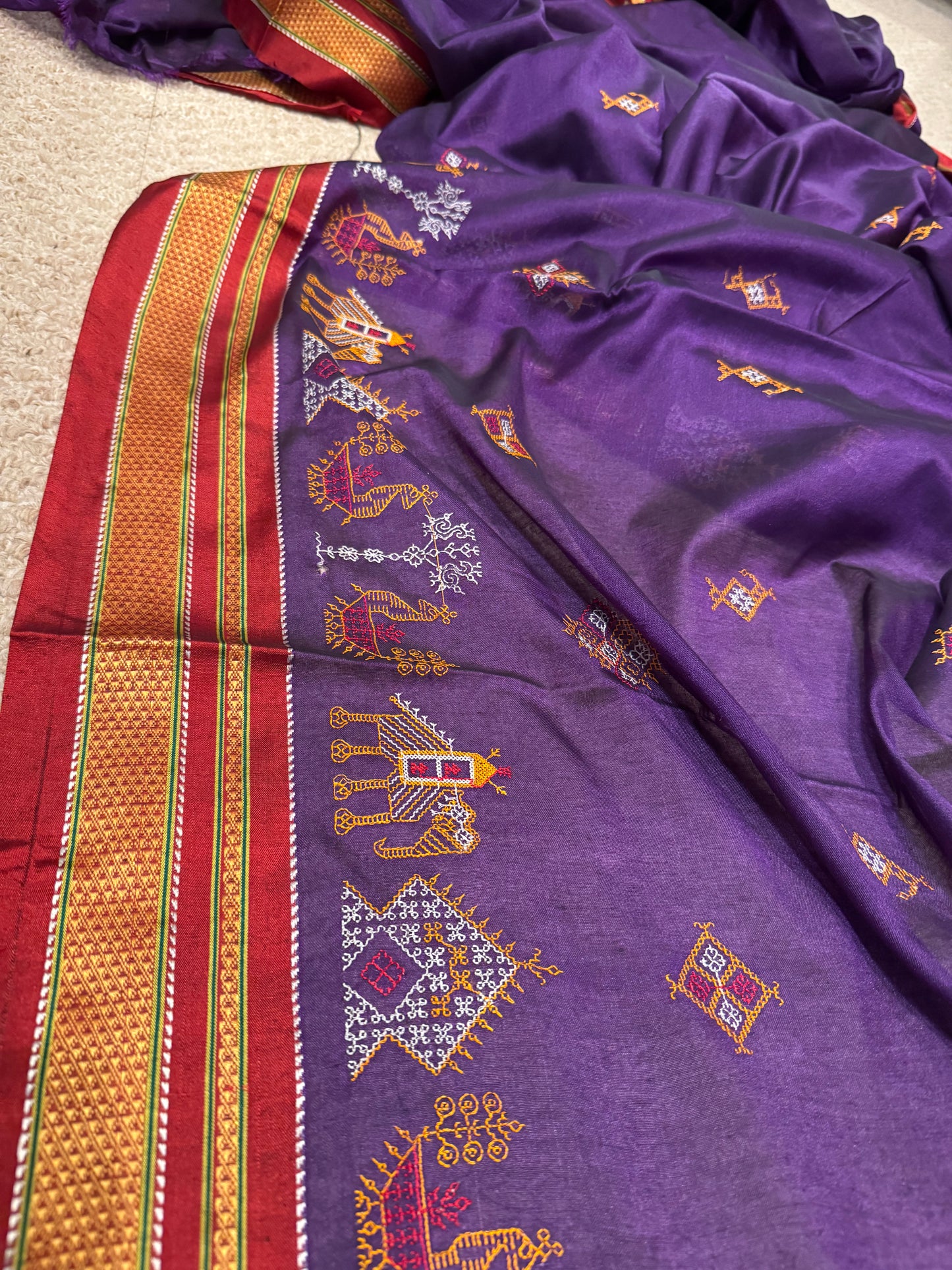 ILKAL SAREE WITH KASUTI ( MACHINE) EMBROIDERY - 172024IN