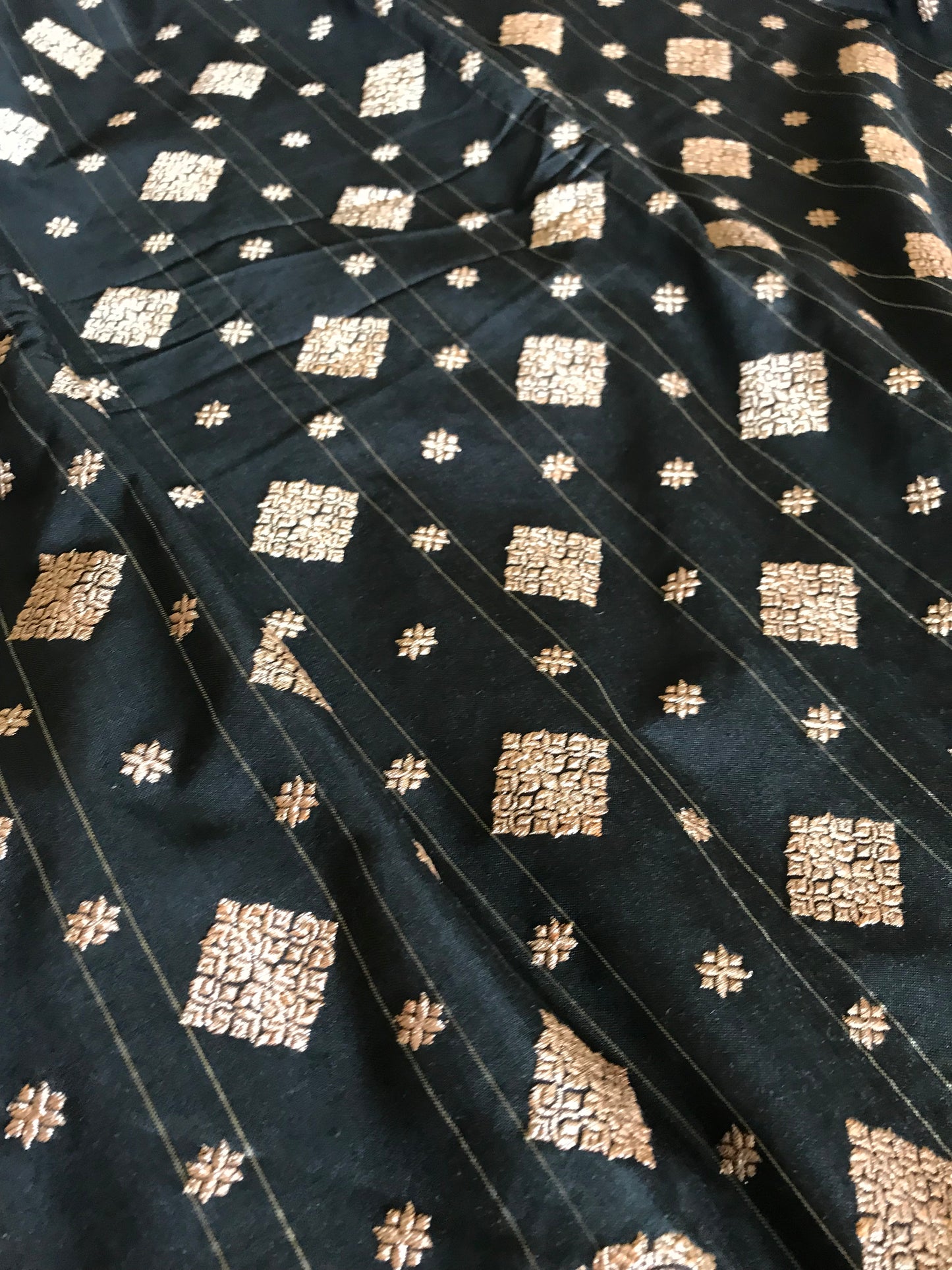 Handwoven silk Kadhua Banarasi saree -The Art of Banaras woven in Black.
