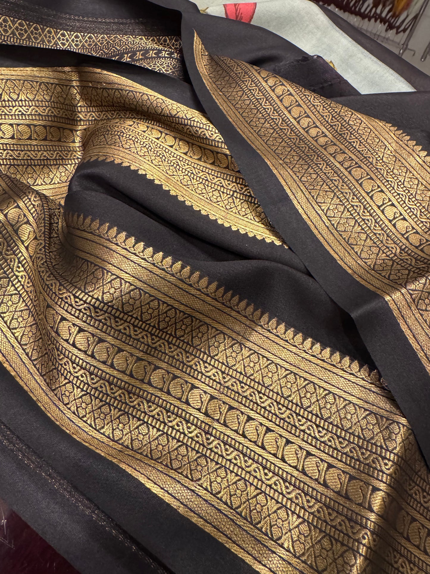 Kalamkari saree in pure crepe silk