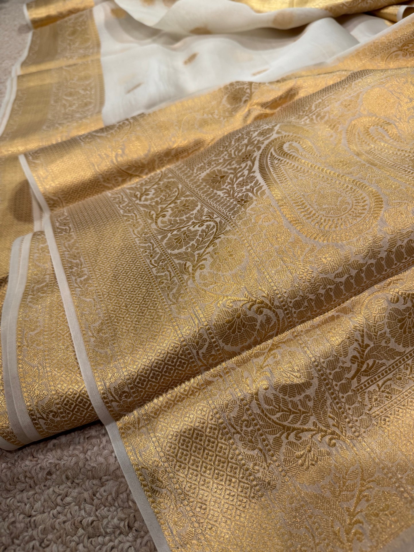SHUBRA : a handwoven silk organza BANARASI saree