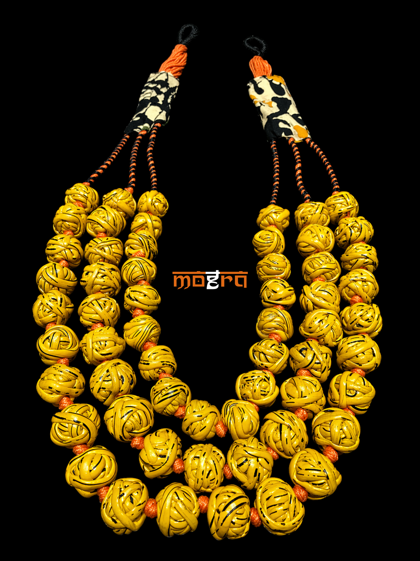 Lac ( wax ) necklace : Colour Yellow