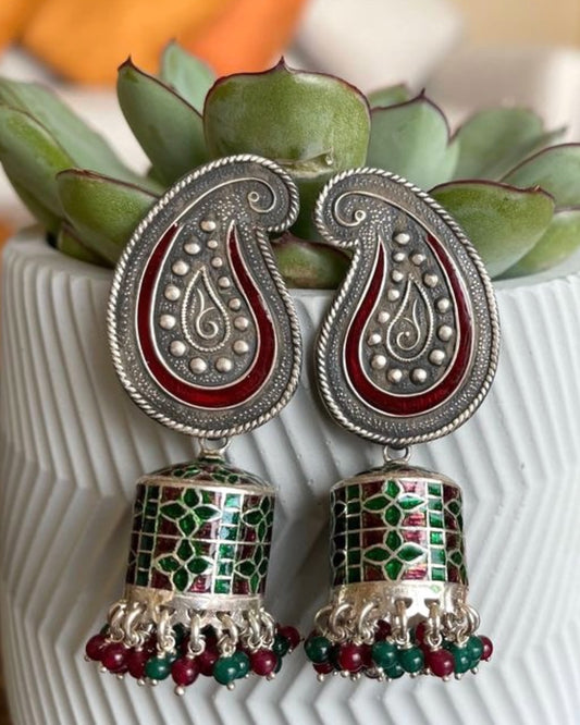Silver Earrings : AMBI