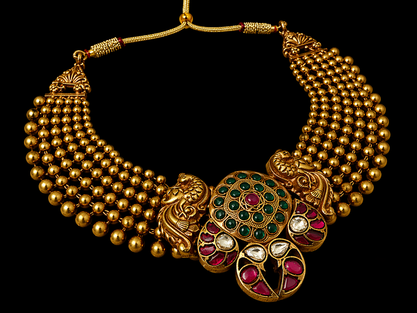 Mayurika _ a 925 silver Choker gold polished
