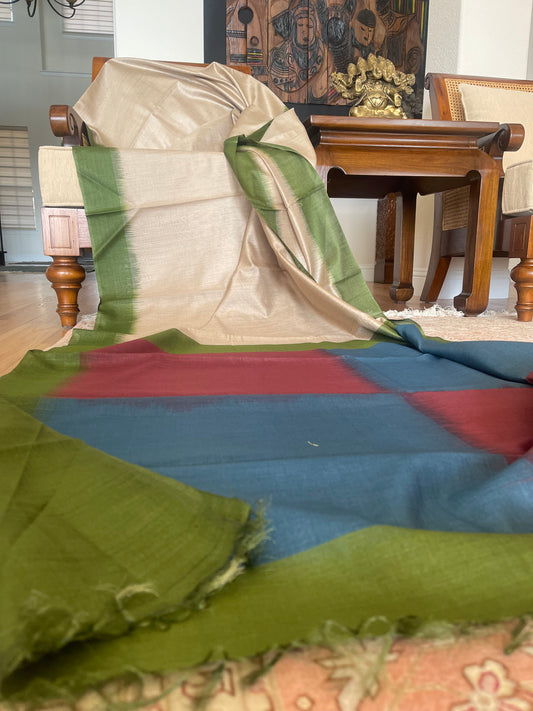 Handwoven Tussar silk saree