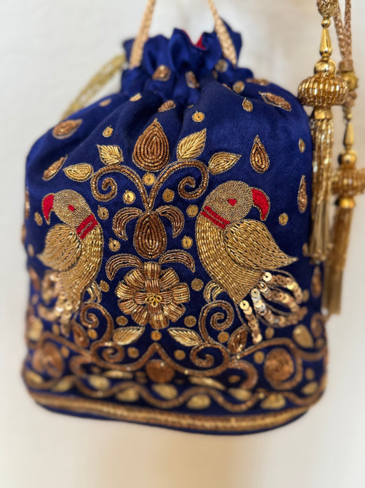 Marodi Embroidery by hand - Silk Purses ( Batua )