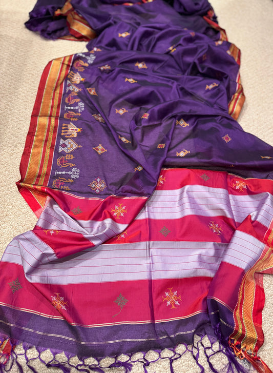 ILKAL SAREE WITH KASUTI ( MACHINE) EMBROIDERY - 172024IN