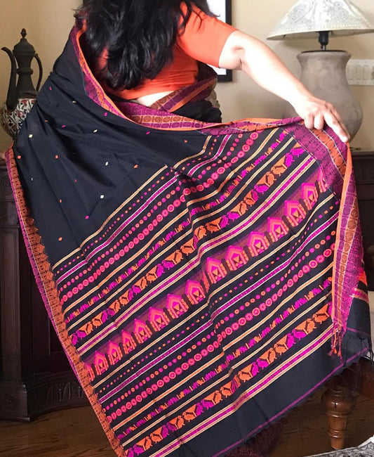 Dolabedi pure cotton saree- Black is beautiful