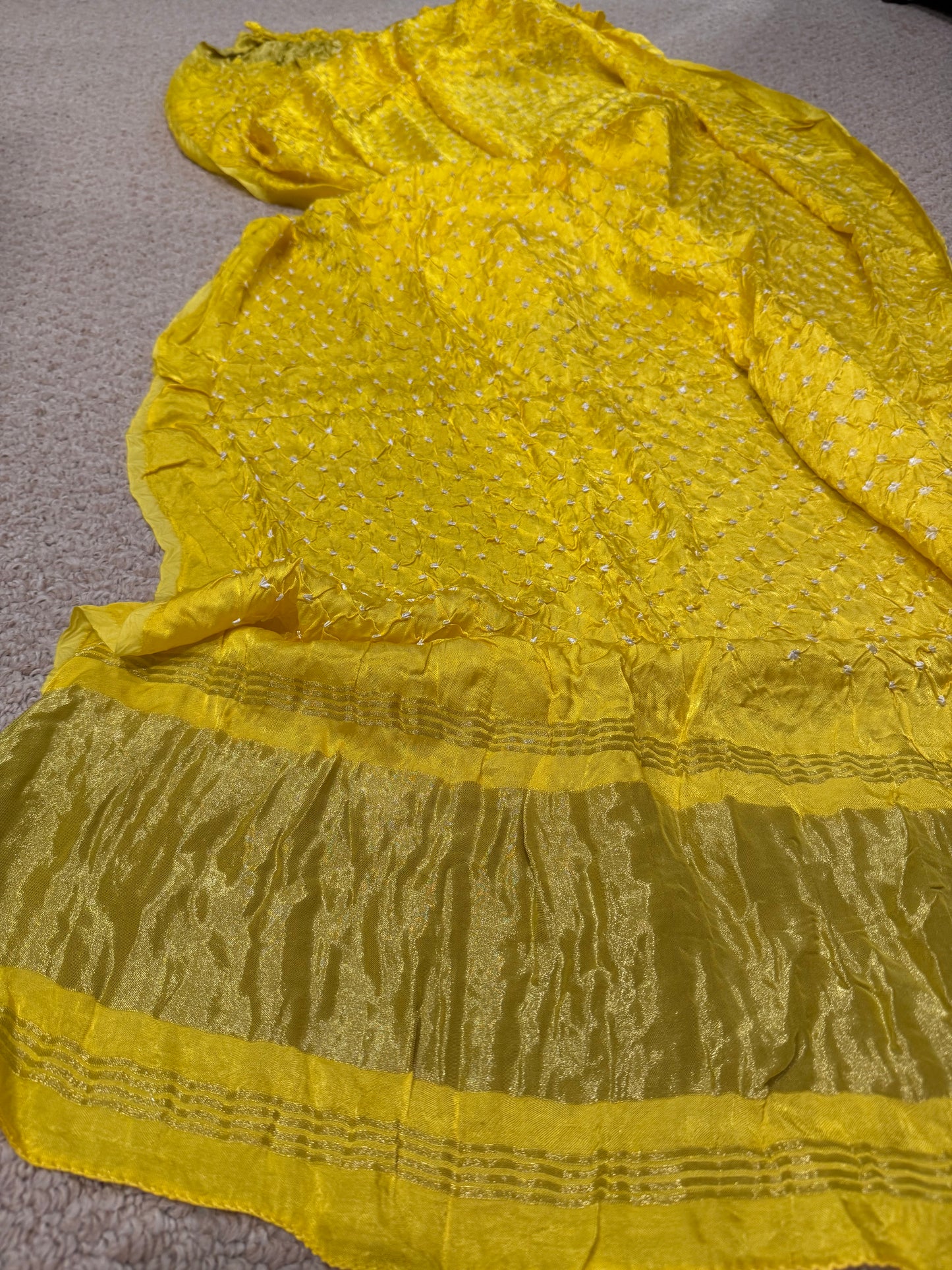 BANDHINI -  hand tied and dyed silk dupatta