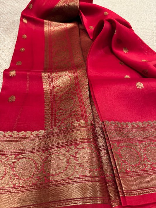 TAMRA : a handwoven silk organza BANARASI Saree.