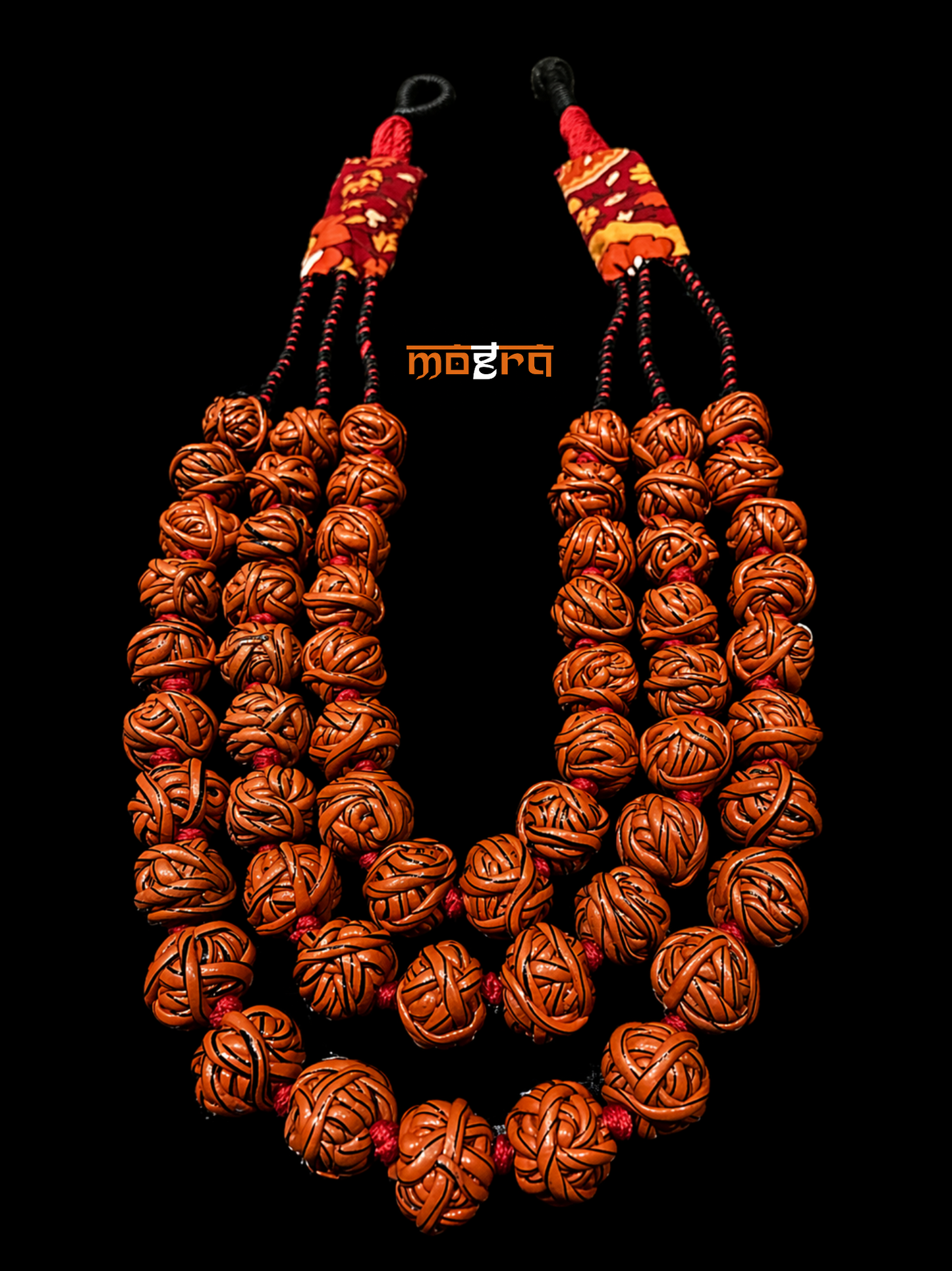 lac ( wax ) necklace : Colour burnt Orange